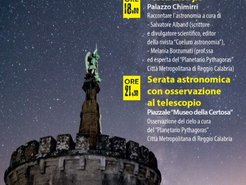 Serra, il cielo stellato della Certosa per il “Festival calabrese dell’astronomia”